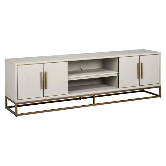 TV cabinet Whitebone brass verona grey  200