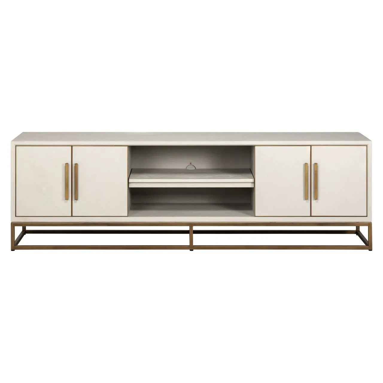 TV cabinet Whitebone brass verona grey  200