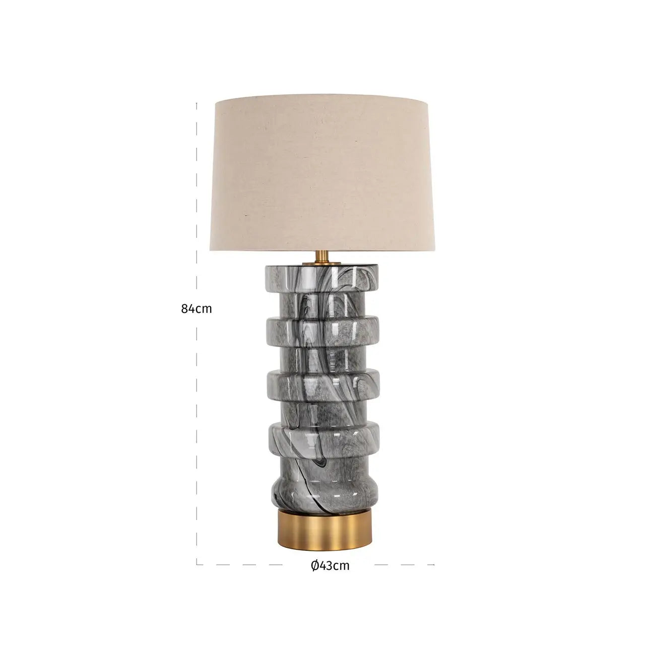 Table lamp Jaylee black/white