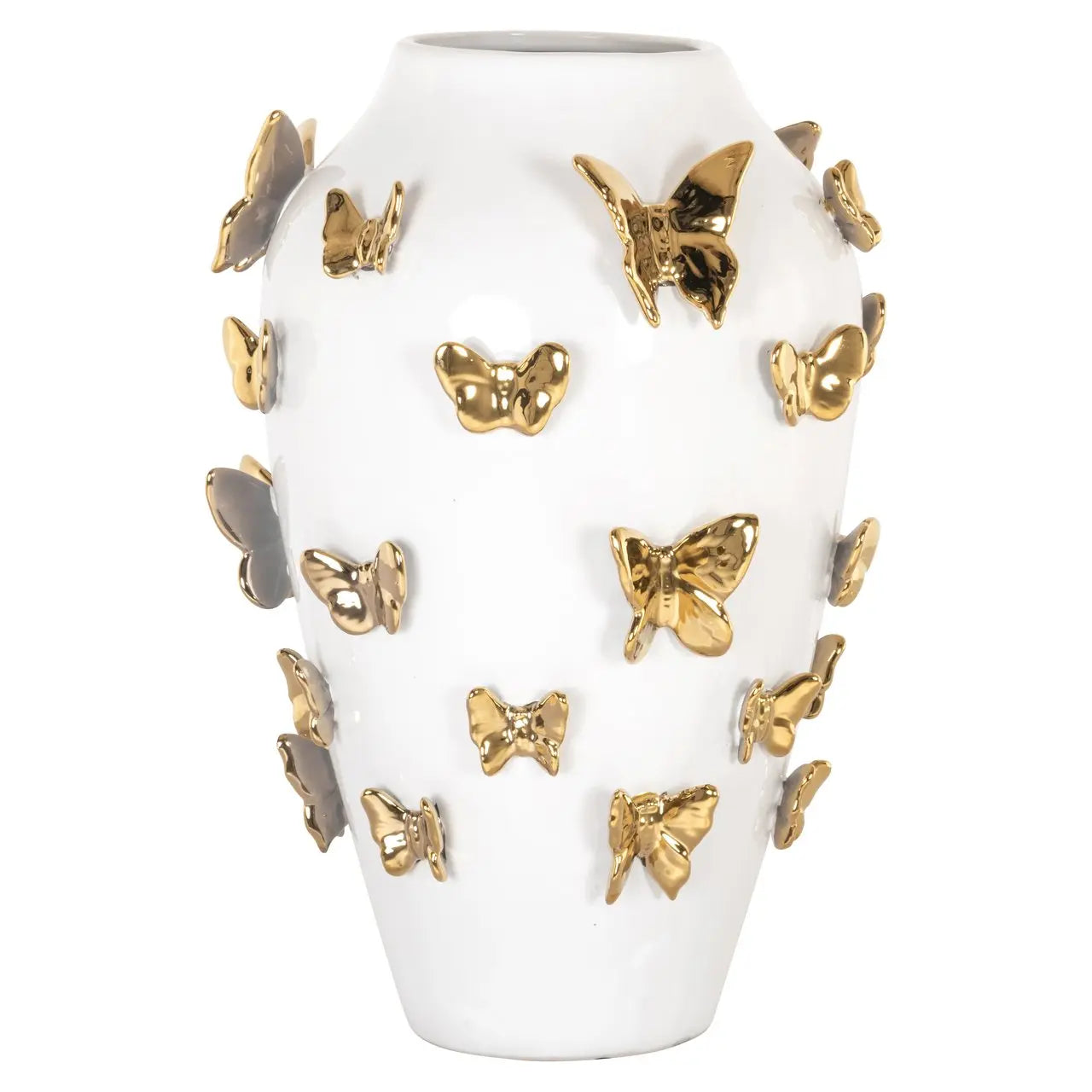Vase Butterfly white small