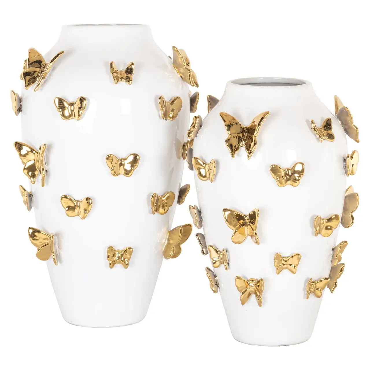Vase Butterfly white small