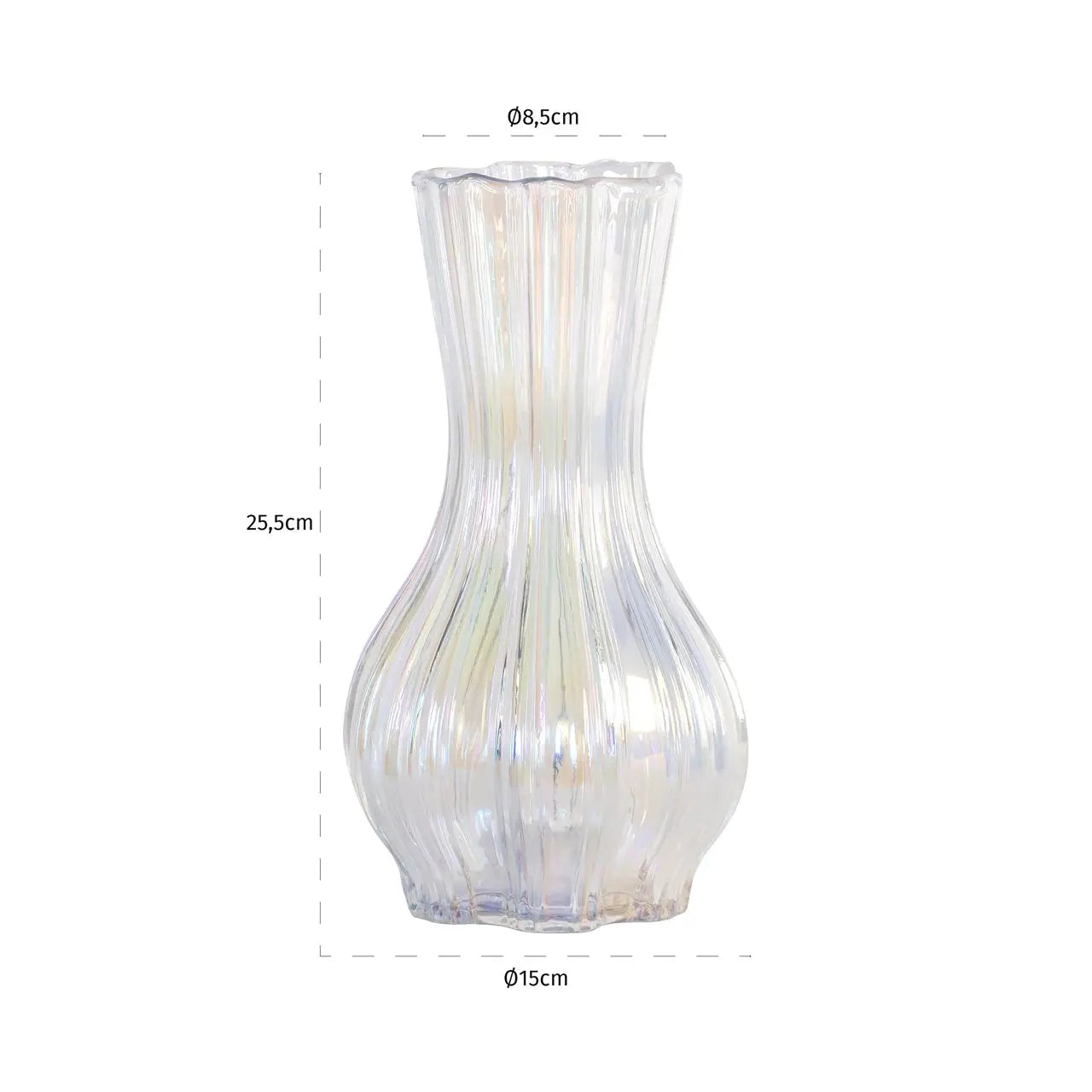 Vase Cracy iridescent large