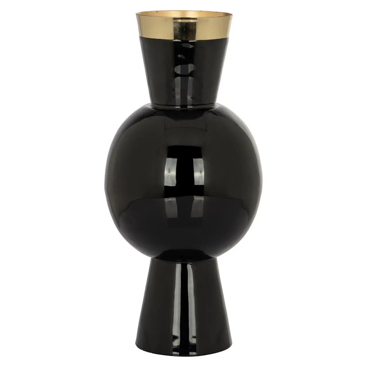 Vase Florence black/gold