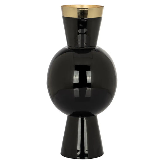 Vase Florence black/gold