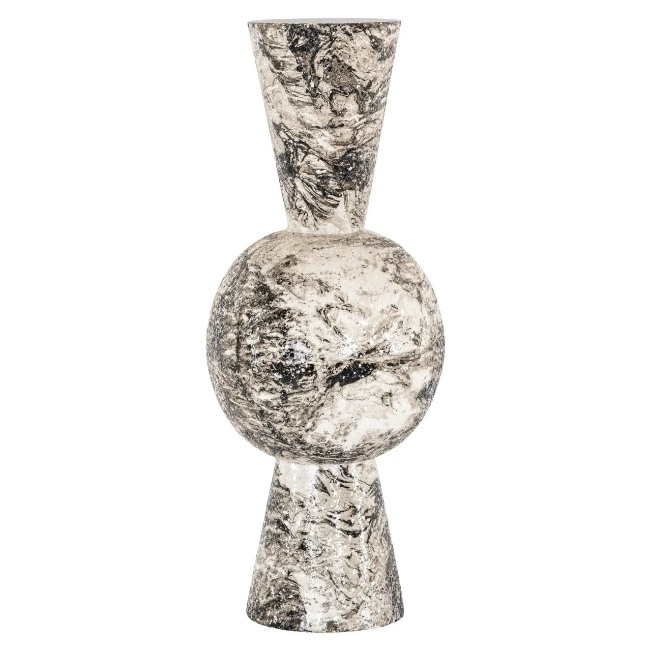Vase Florry black/white