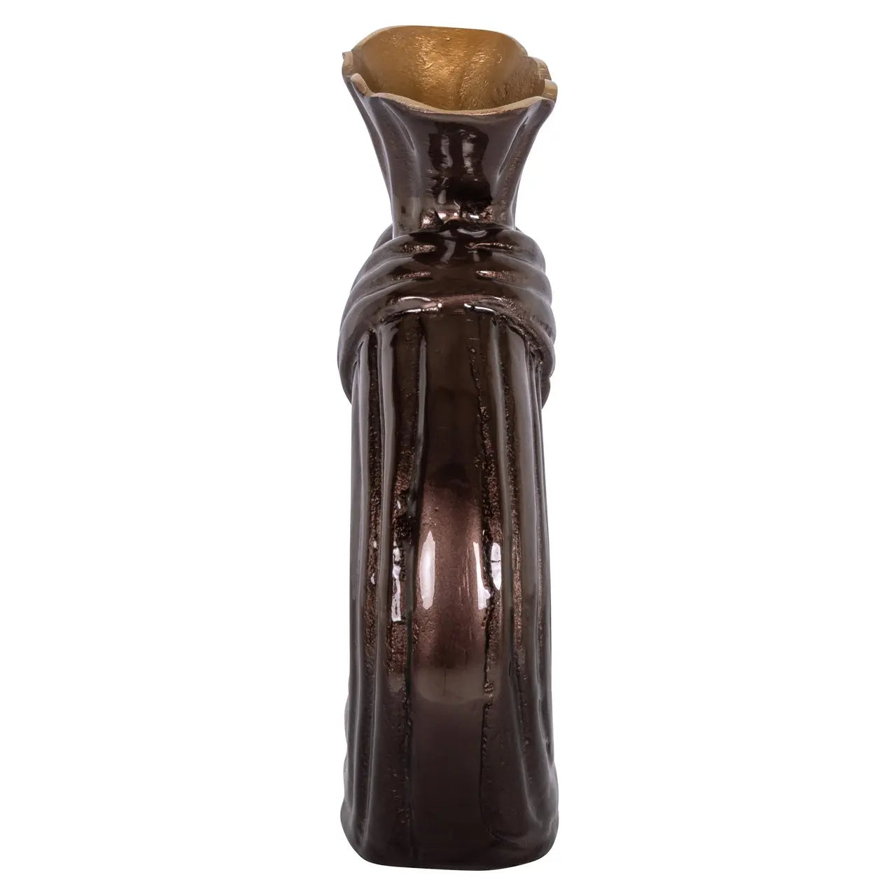Vase Suen dark brown large