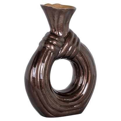 Vase Suen dark brown small