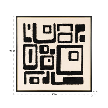 Wall art Shanita black/white