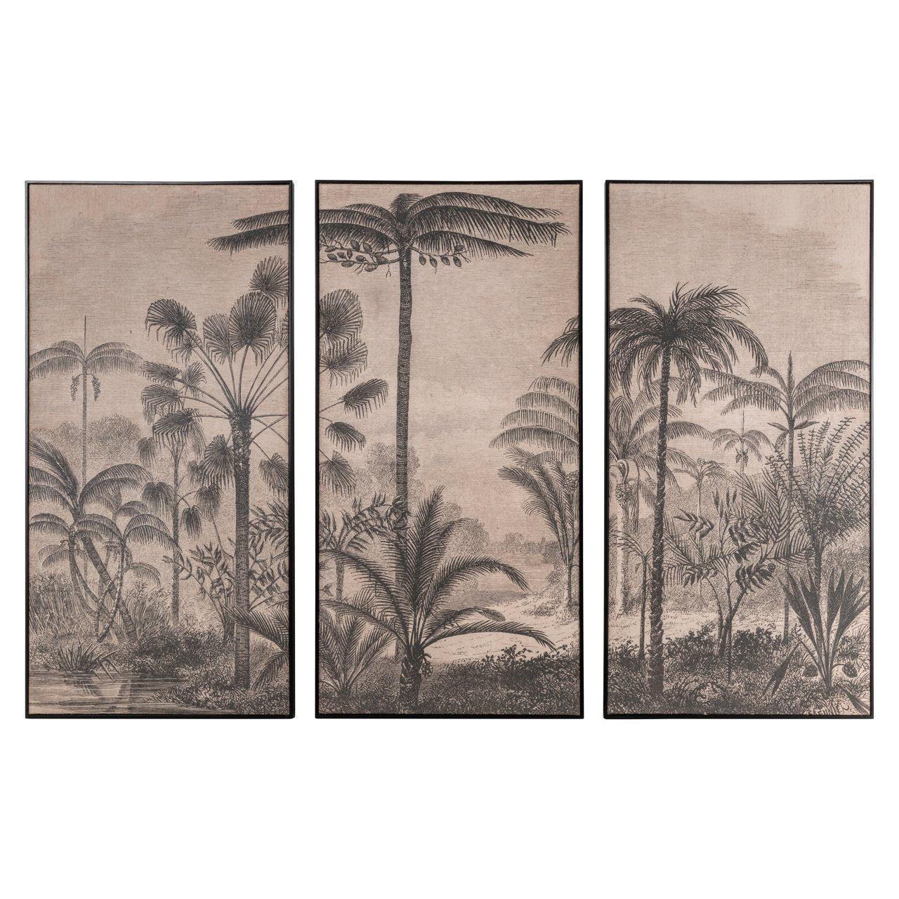Wall art Rhapsody brown (Set of 3)