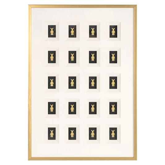 Wall art Bear black/gold