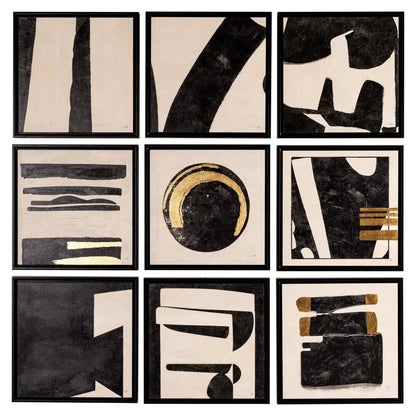 Wall art Gabri black/white (Set of 9)