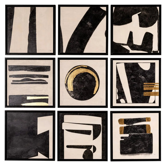 Wall art Gabri black/white (Set of 9)