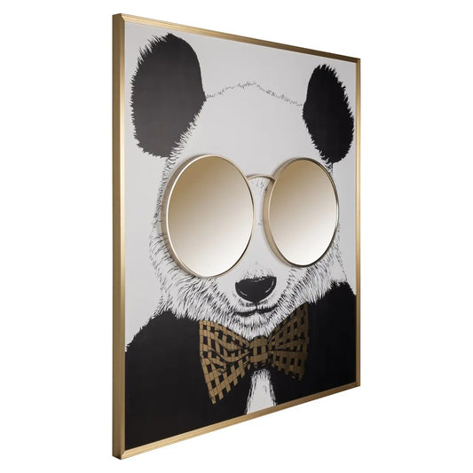 Wall art Panda black/gold