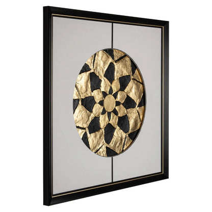 Wall art Sun black/gold