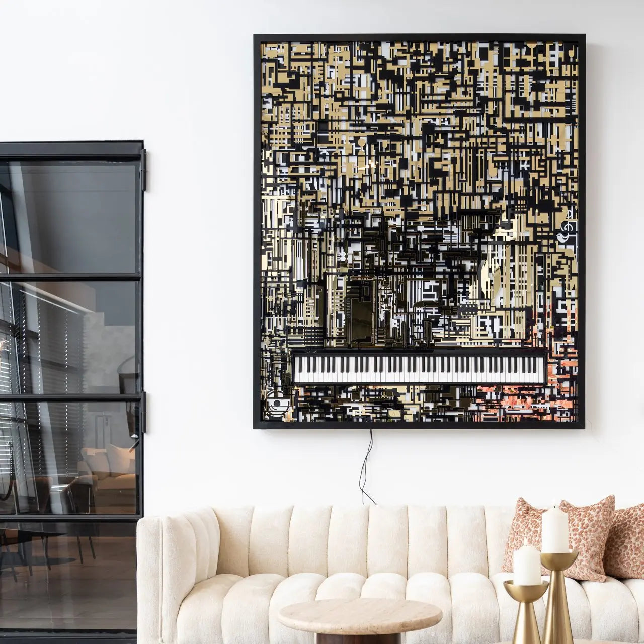 Wall art Wibi black/gold