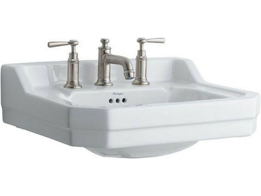 Vasque Burlington Edwardian B4, 560 × 470 mm, 3 trous, blanc Burlington