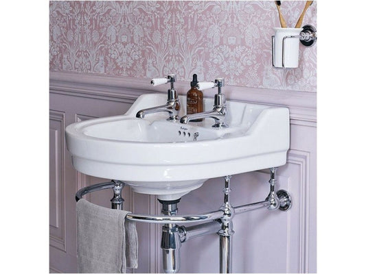 Vasque Burlington Edwardian B6, 560 × 470 mm, 2 trous, blanc Burlington