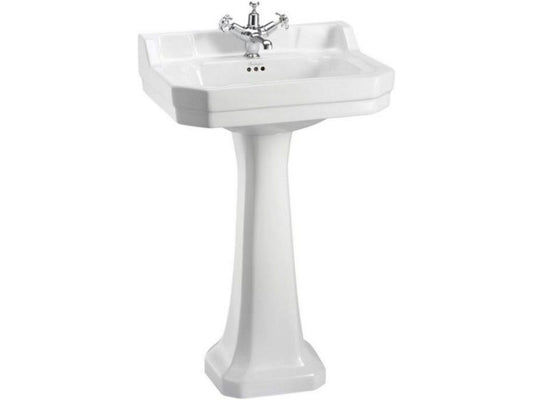Colonne Burlington P1 en céramique blanche pour lavabo Burlington
