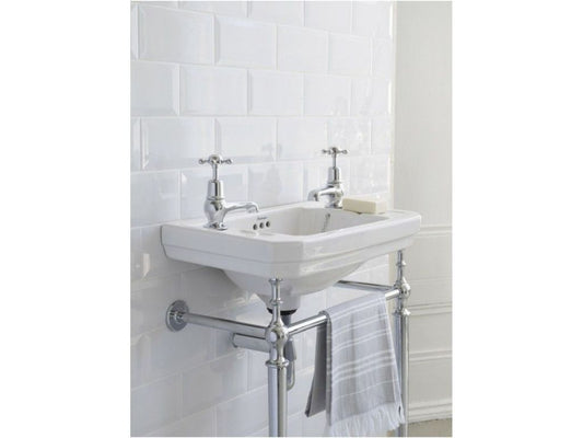 Piètement Burlington T22A chromé pour lavabo rectangulaire 560 mm Burlington