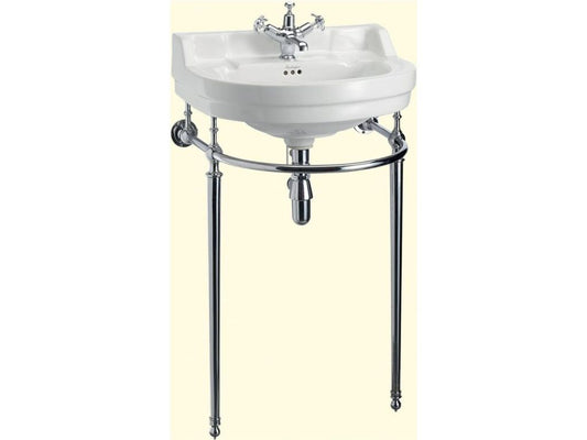 Piètement Burlington T24A chromé pour vasque ronde B6 de 560 mm Burlington