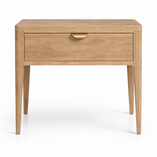 Chevet Ernest D884C en chêne, 1 tiroir, 50 cm, vue principale.