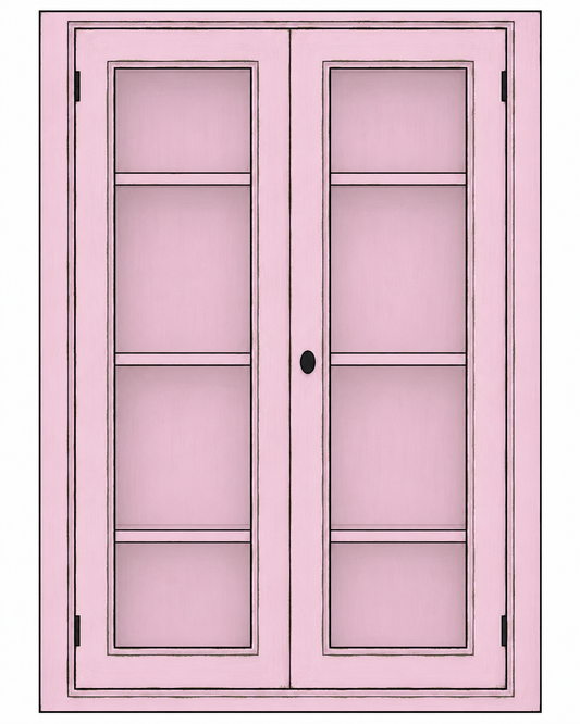 Module de bibliothèque Gabin D707, 2 portes vitrées, 90 cm – Rosiris Rosiris