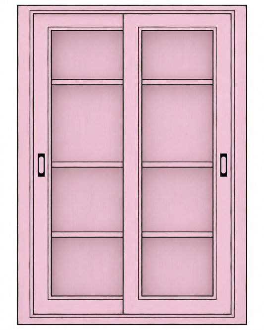 Module de bibliothèque Gabin D706, 2 portes vitrées coulissantes, 90 cm – Rosiris Rosiris