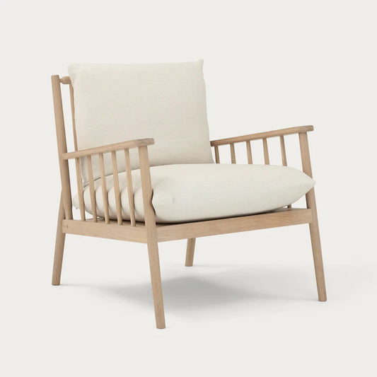 Fauteuil Casey, Tissu Hugo Pale Oat