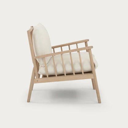 Fauteuil Casey, Tissu Hugo Pale Oat