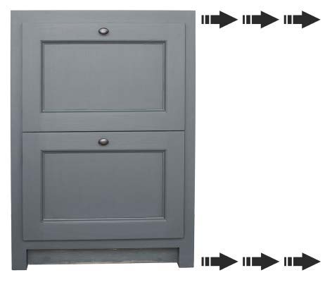 Meuble bas Bastide CSP01, 2 tiroirs, largeur sur mesure – Rosiris Rosiris
