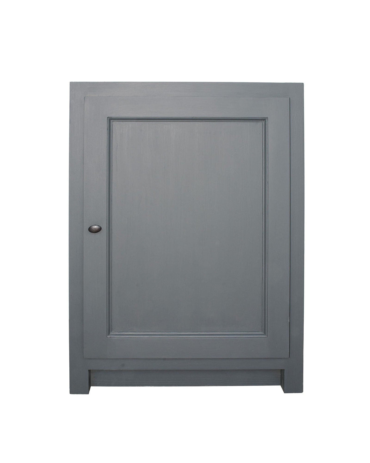 Meuble bas Rosiris C05 à une porte, 60 cm de large, vue de face dans une finition grise.