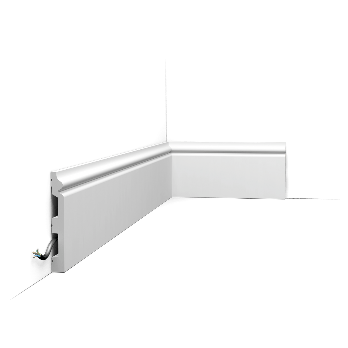 Plinthe SX118-RAL9003 CONTOUR — Blanc RAL 9003 — Orac Décor