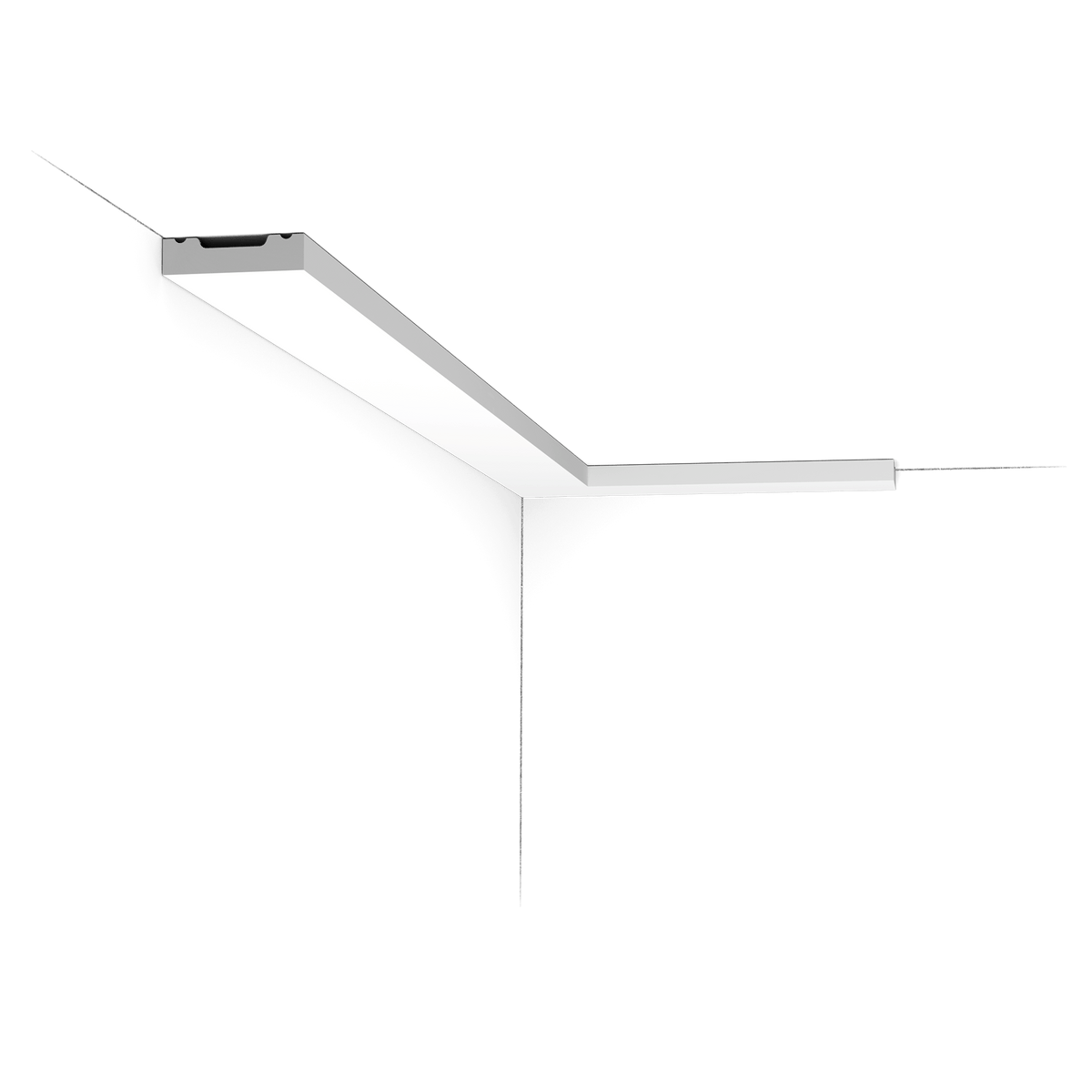 Plinthe SX162-RAL9003 SQUARE — Blanc RAL 9003 — Orac Décor
