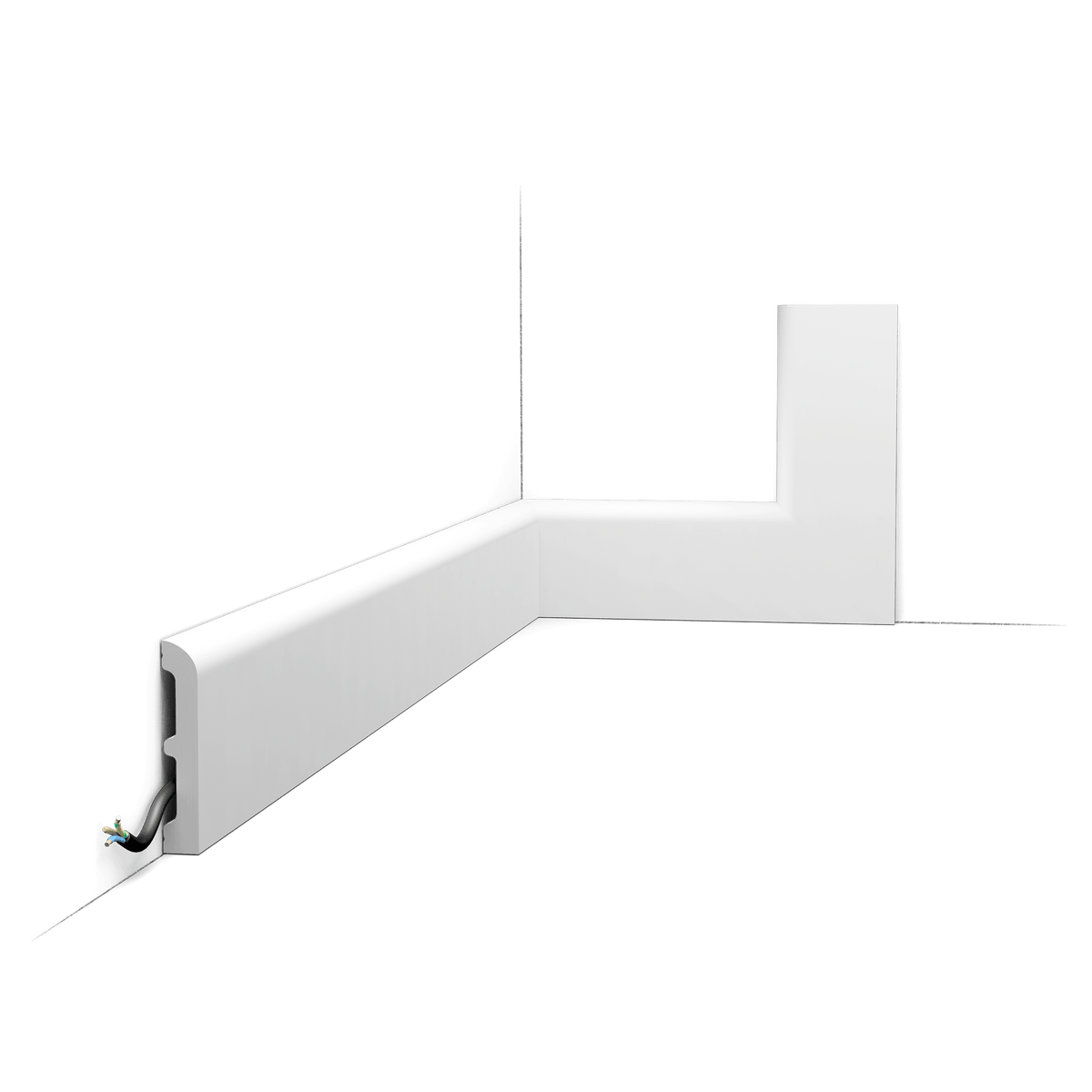 Plinthe SX183-RAL9003 CASCADE — Blanc RAL 9003 — Orac Décor